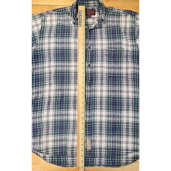 VTG Abercrombie Fitch The Big Shirt Mens Size Medium Plaid Flannel Purple Green - Picture 7 of 9